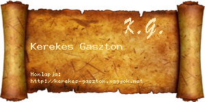 Kerekes Gaszton névjegykártya
