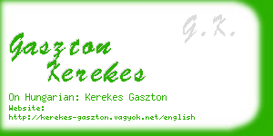 gaszton kerekes business card